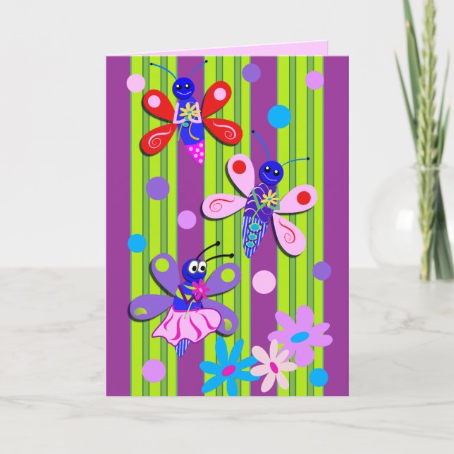 Cute Cartoon Birthday card (Front)