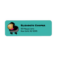 Cute Cartoon Black Sheep Drawing