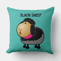 Cute Cartoon Black Sheep Drawing
