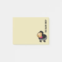 Cute Cartoon Black Sheep Drawing