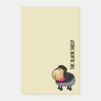 Cute Cartoon Black Sheep Drawing