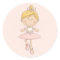 Cute Cartoon Blonde Ballerina