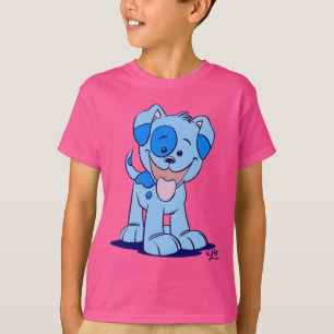 Cute Cartoon Blue Puppy Dog T-Shirt