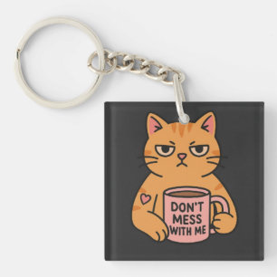 Cute Cartoon Boba Cup Character Key Ring