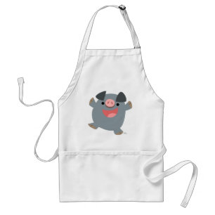 Cute Cartoon Bouncy Pig Apron