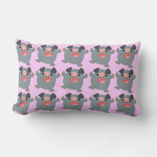 Cute Cartoon Bouncy Pig Lumbar Pillow