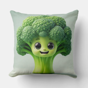 Cute Cartoon Broccoli Character Cushion