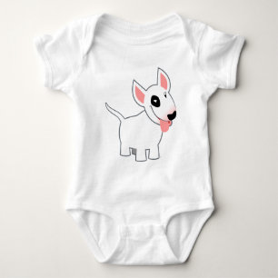 Cute Cartoon Bull Terrier Baby Clothing Bodysuit