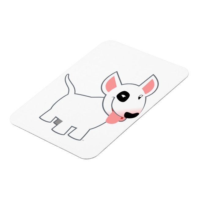 Cute Cartoon Bull Terrier Flexible Magnet (Left Side)