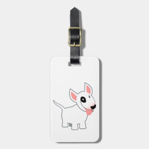 Cute Cartoon Bull Terrier Luggage Tag
