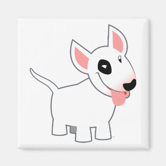 Cute Cartoon Bull Terrier Magnet