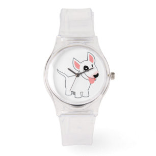 Cute Cartoon Bull Terrier Watch