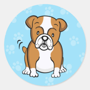 Cute Cartoon Bulldog Sticker