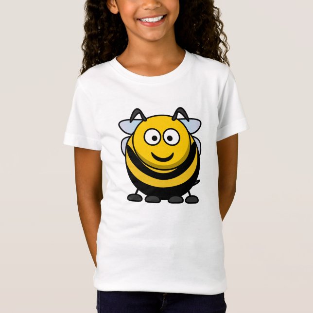Cute Cartoon Bumble Bee Kids T-shirt (Front)