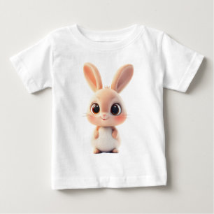 Cute Cartoon Bunny – Big-Eyed Rabbit Design Baby T-Shirt