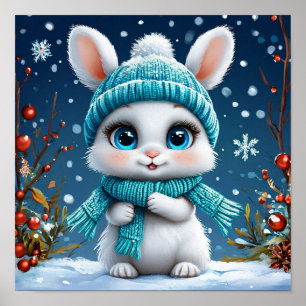 Cute Cartoon Bunny Poster