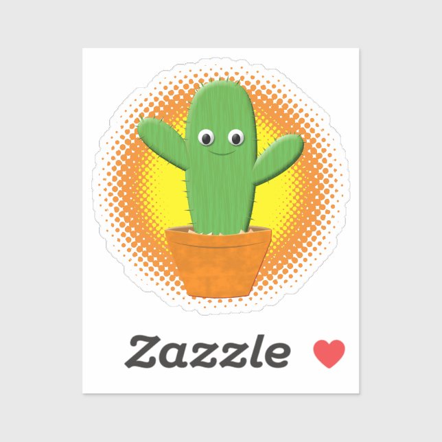 Cute Cartoon Cactus (Sheet)