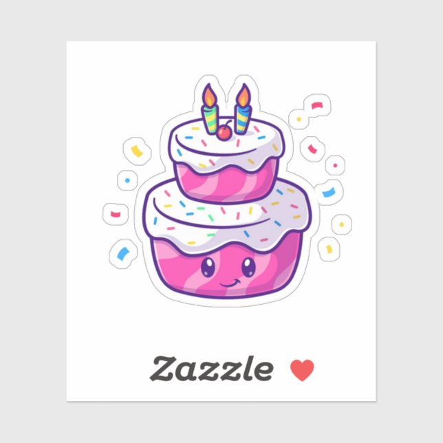 Cute Cartoon Cake (Sheet)