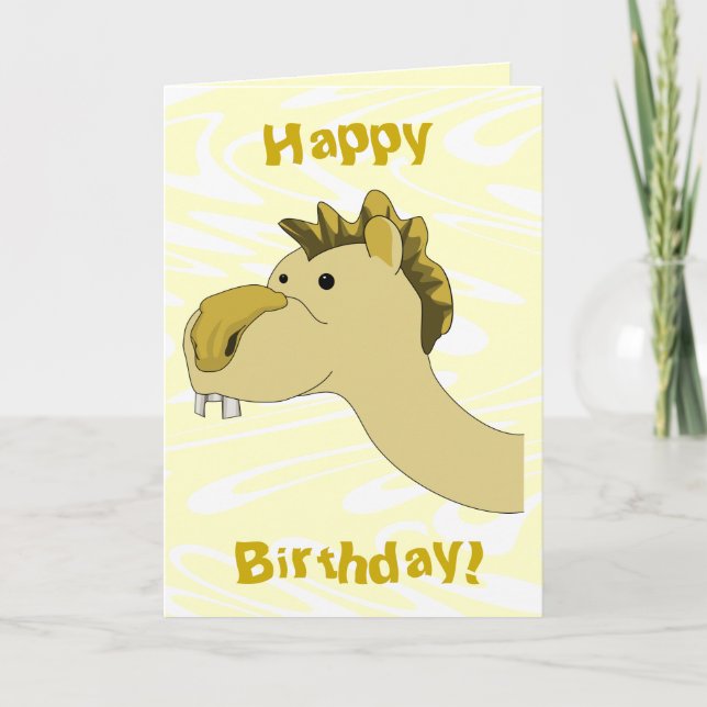 Cute Cartoon Camel. Birthday Card (Front)