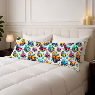Cute Cartoon Cars Colourful Kids Body Pillow Cover