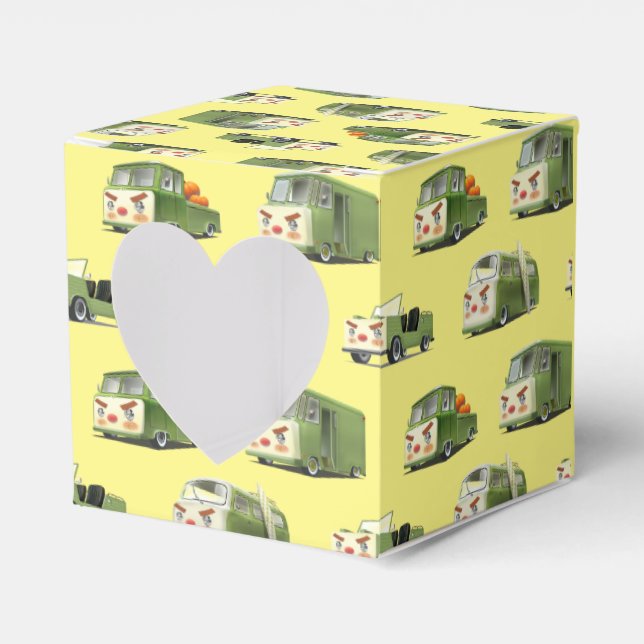 Cute Cartoon Cars Lineup Favour Box (Front Side)