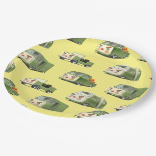 Cute Cartoon Cars Lineup Paper Plate