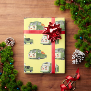 Cute Cartoon Cars Lineup Wrapping Paper