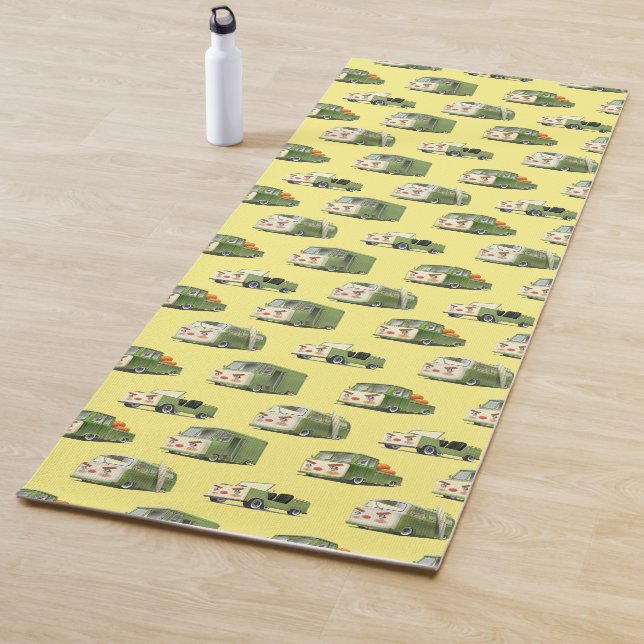 Cute Cartoon Cars Lineup Yoga Mat (In Situ)
