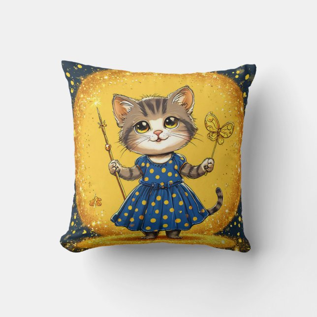 Cute cartoon cat cushion (Front)