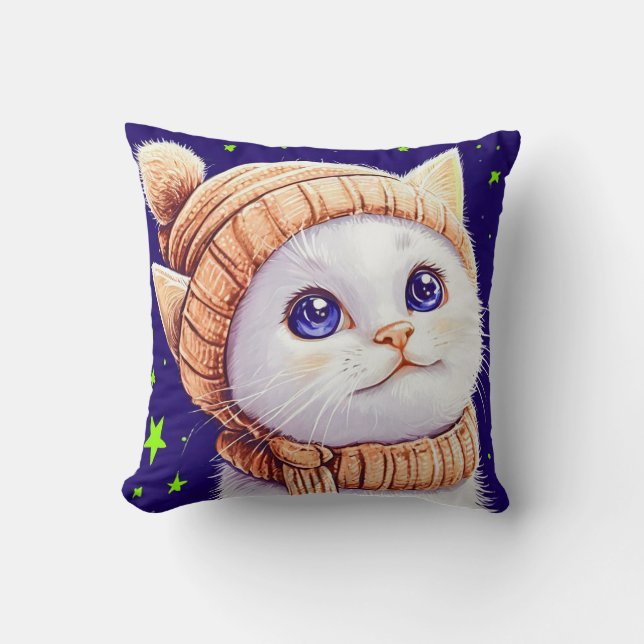 Cute cartoon cat cushion (Front)