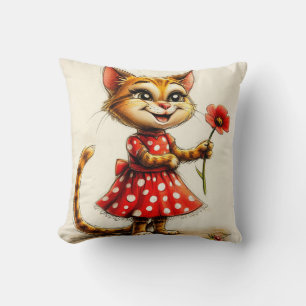 Cute cartoon cat cushion