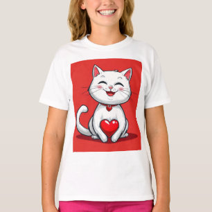 Cute cartoon cat in love T-Shirt