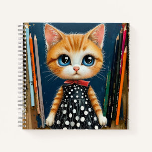 Cute cartoon cat notebook