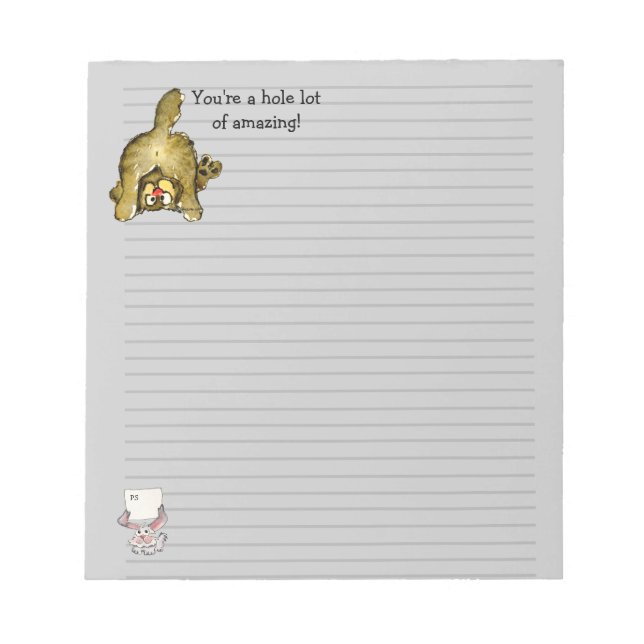 Cute Cartoon Cat Notepad (Front)