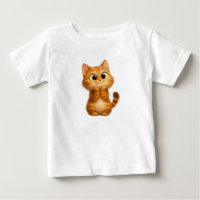 Cute Cartoon Cat, Orange Tabby Cat