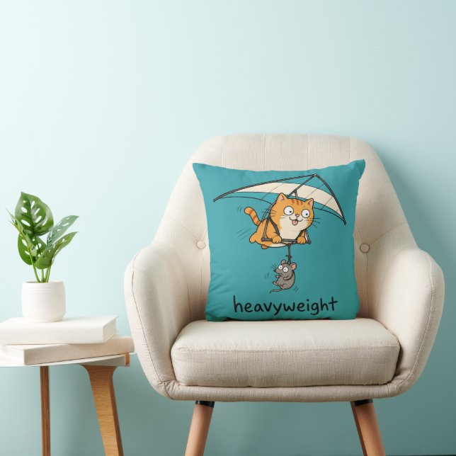 Cute Cartoon Cat Pun Design Cushion (Chair)