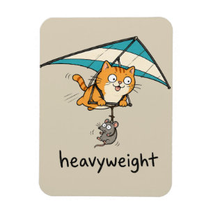 Cute Cartoon Cat Pun Design Magnet