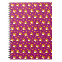 Cute Cartoon Cat Seamless Pattern | Kawaii Orange 