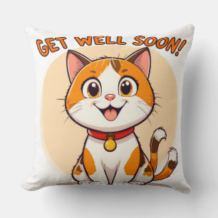 🐱 Cute Cartoon Cat Throw Pillow Kids Room Gift ✨