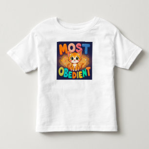 Cute Cartoon Cat with Bright Colours Toddler T-Shirt