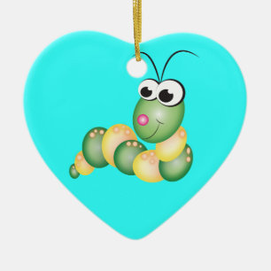 Cute Cartoon Caterpillar Ceramic Tree Decoration