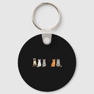 Cute Cartoon Cats For Cat Lovers Funny Cat Breed Key Ring