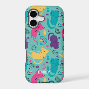Cute cartoon cats pattern