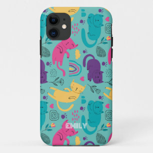 Cute cartoon cats pattern Case-Mate iPhone case