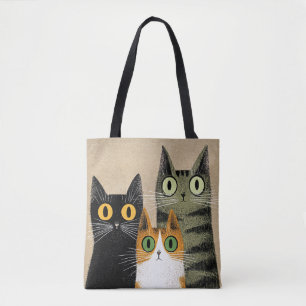 Cute Cartoon Cats Tote Bag