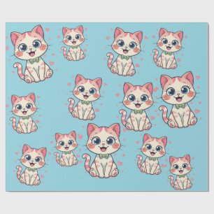 Cute Cartoon Cats Wrapping Paper