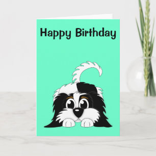 Cute Cartoon Cavachon Card