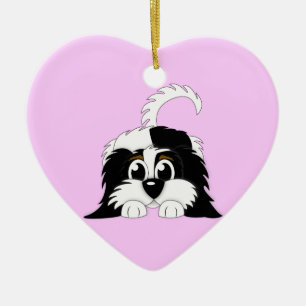 Cute Cartoon Cavachon Ceramic Tree Decoration