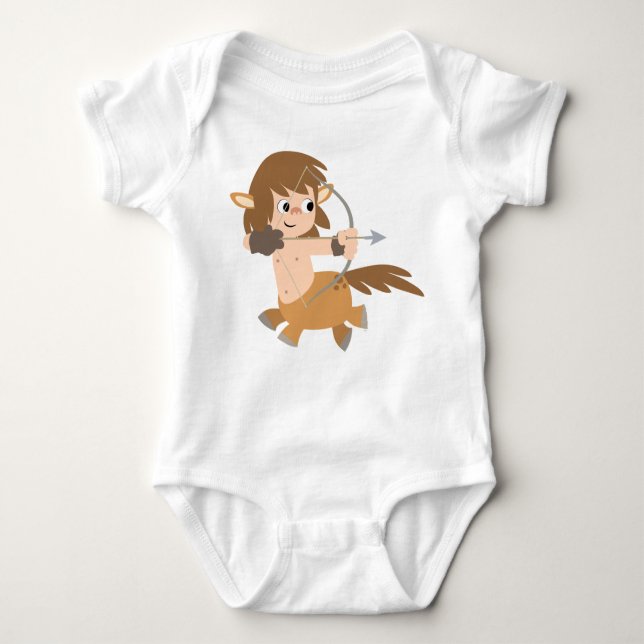 Cute Cartoon Centaur Sagittarius Baby Apparel Bodysuit (Front)