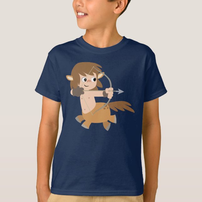 Cute Cartoon Centaur Sagittarius Kids T-Shirt (Front)